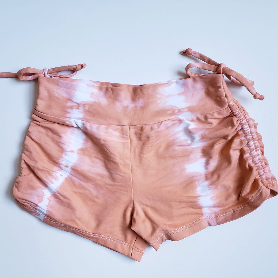 String Shorts Tie Dye Pumpkin Latte