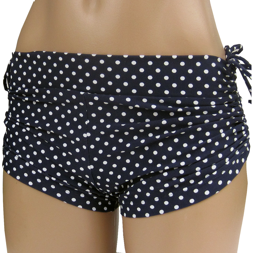 Everywear Activewear String Shorts Dottie navy for hot yoga and hot Pilates